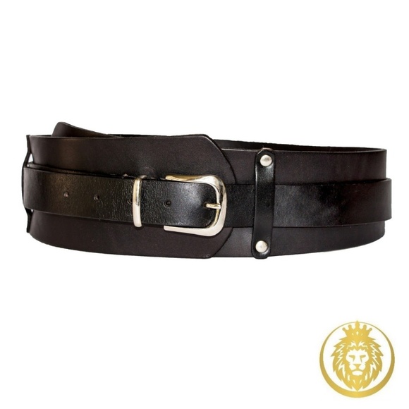 Genuine Leather Wide Equestrian Belt ( Black Medium Only) - Picture 4 of 10